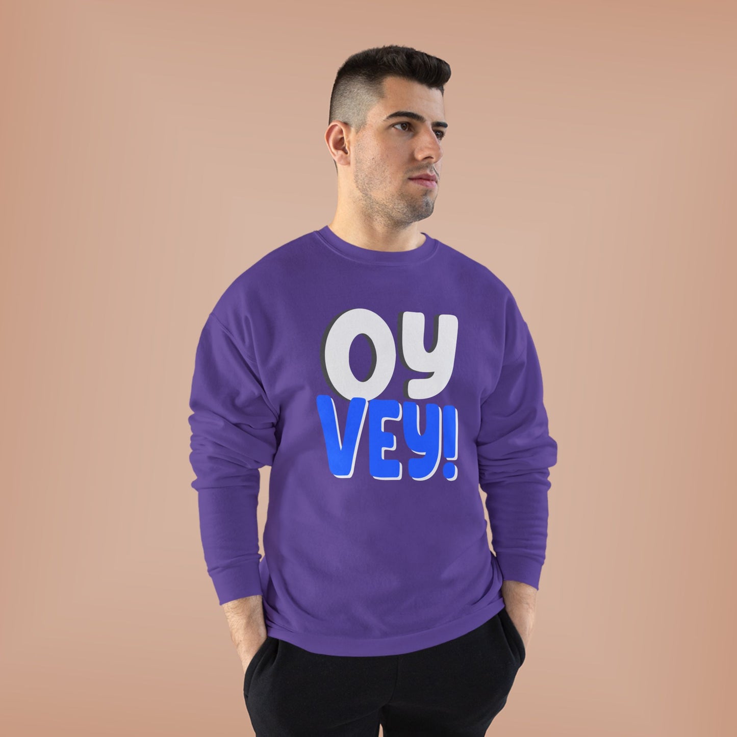 "OY VEY" Unisex EcoSmart® Crewneck Sweatshirt