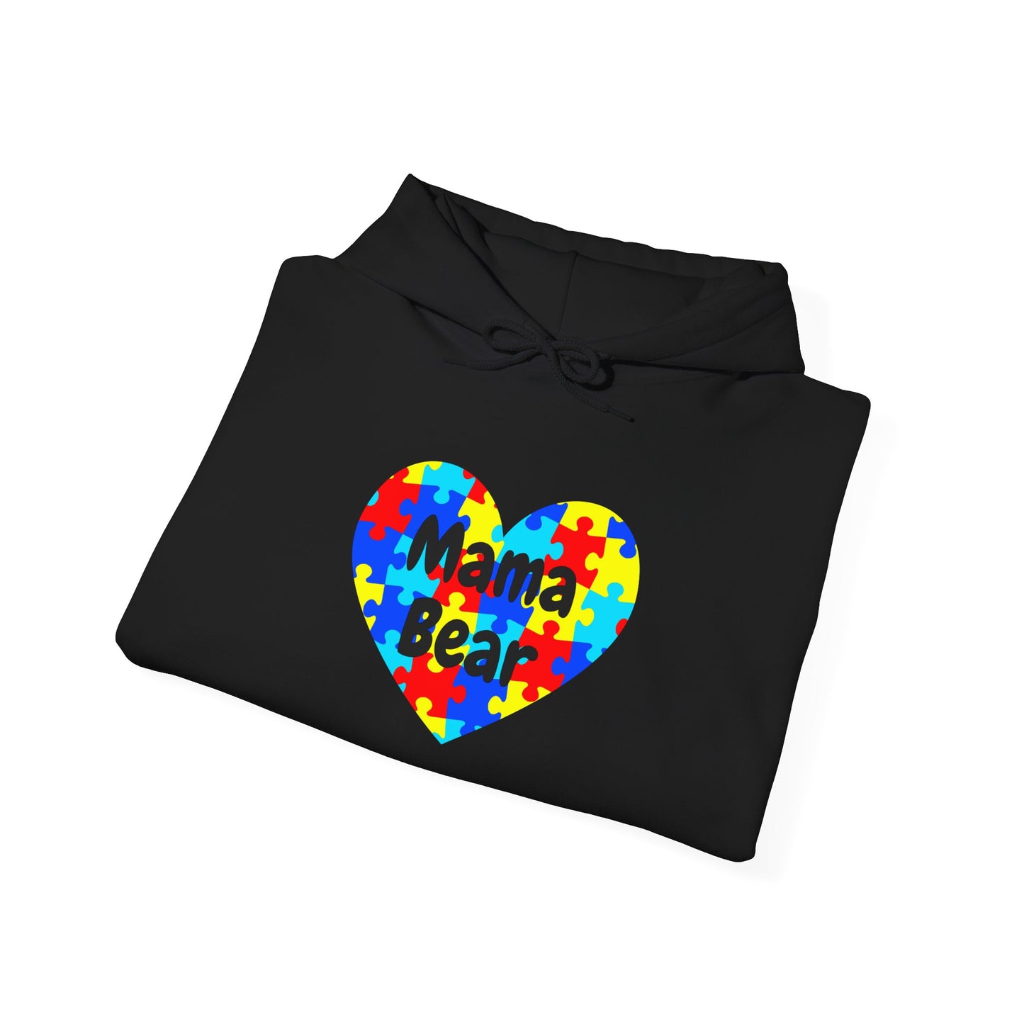 Mama Bear Autism Puzzle Heart Sweatshirt - Autism Awareness Mom Hoodie