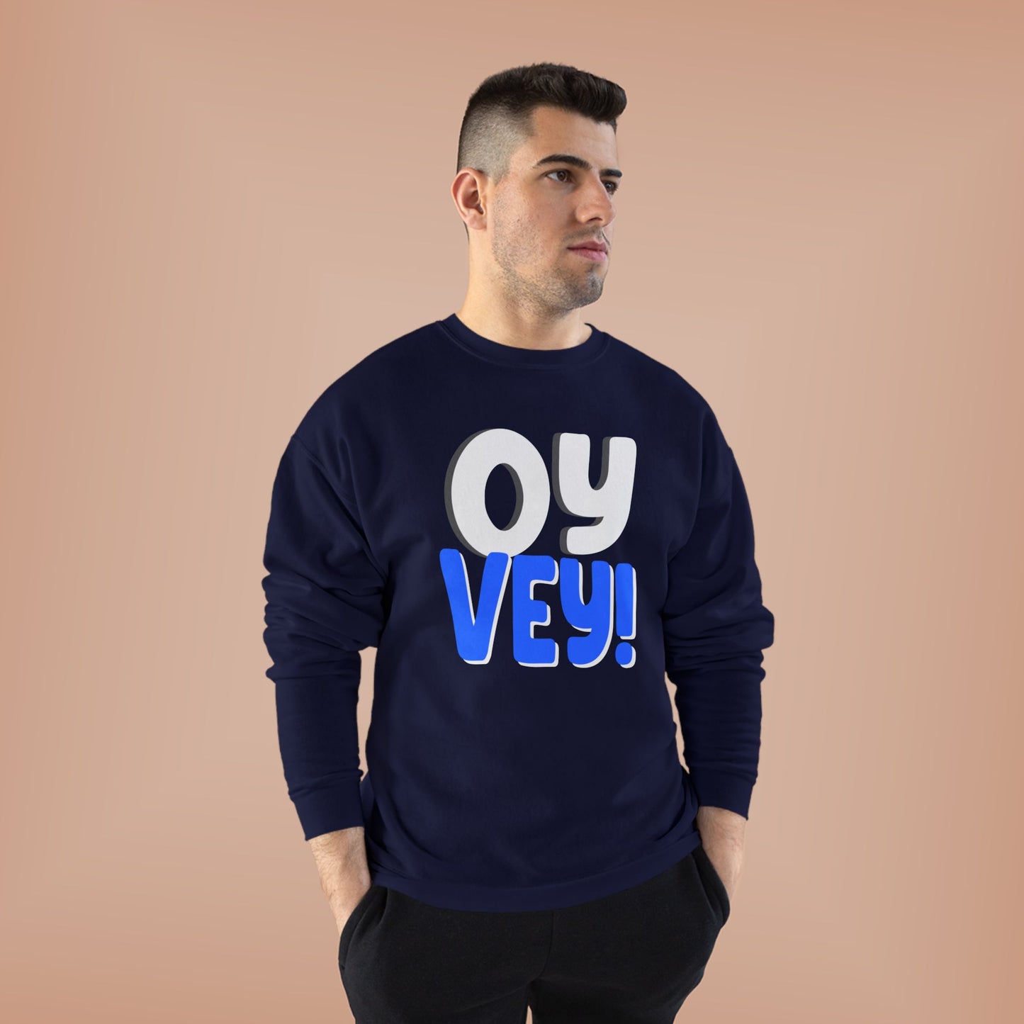 "OY VEY" Unisex EcoSmart® Crewneck Sweatshirt