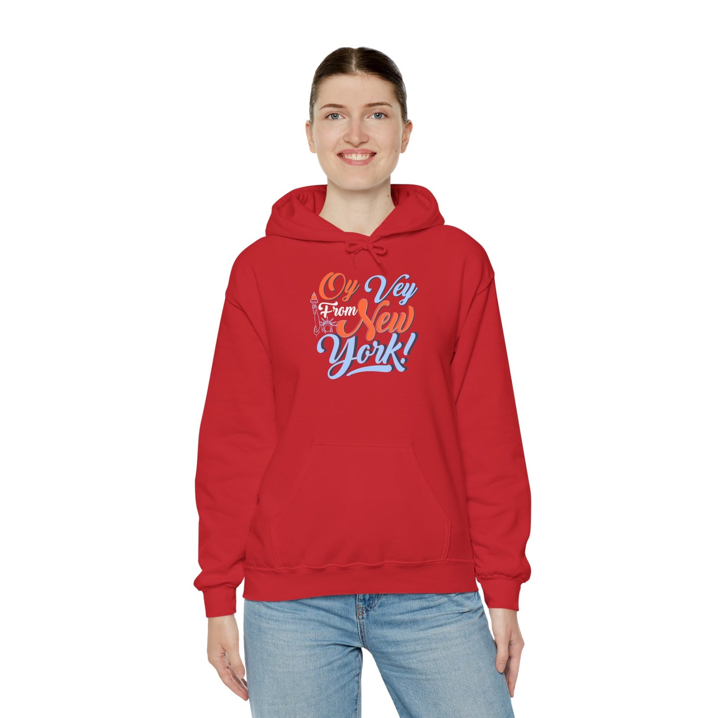 "OY VEY FROM NEW YORK" Unisex Heavy Blend™ Hooded Sweatshirt