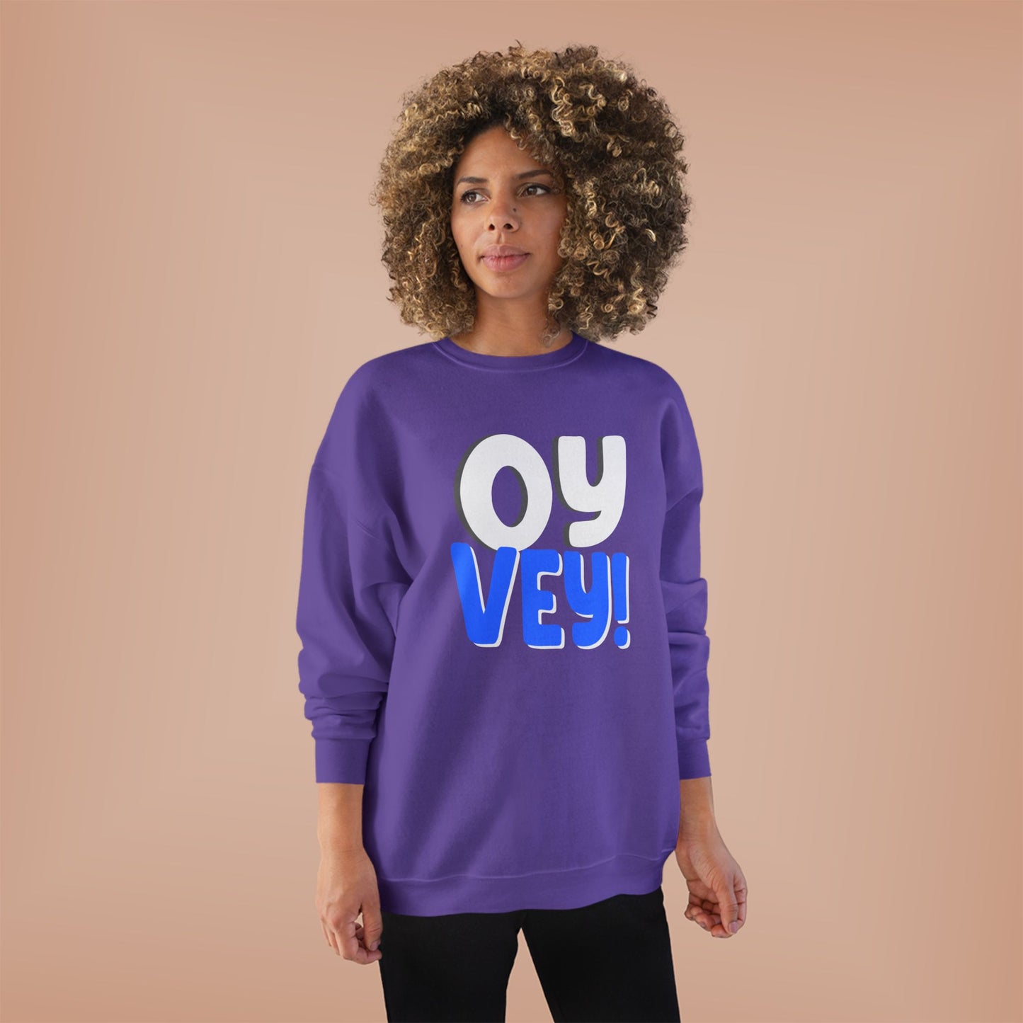 "OY VEY" Unisex EcoSmart® Crewneck Sweatshirt