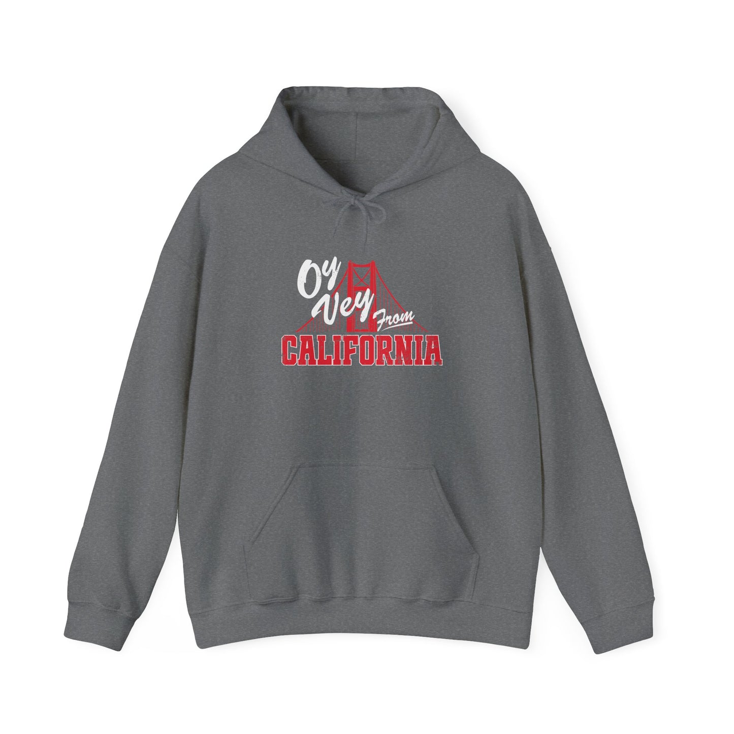 "OY VEY FROM CALIFORNIA" Unisex Heavy Blend™ Hooded Sweatshirt