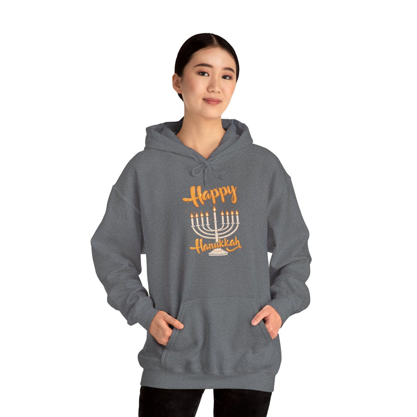 "Happy Hanukkah" Unisex Heavy Blend™ Hooded Sweatshirt