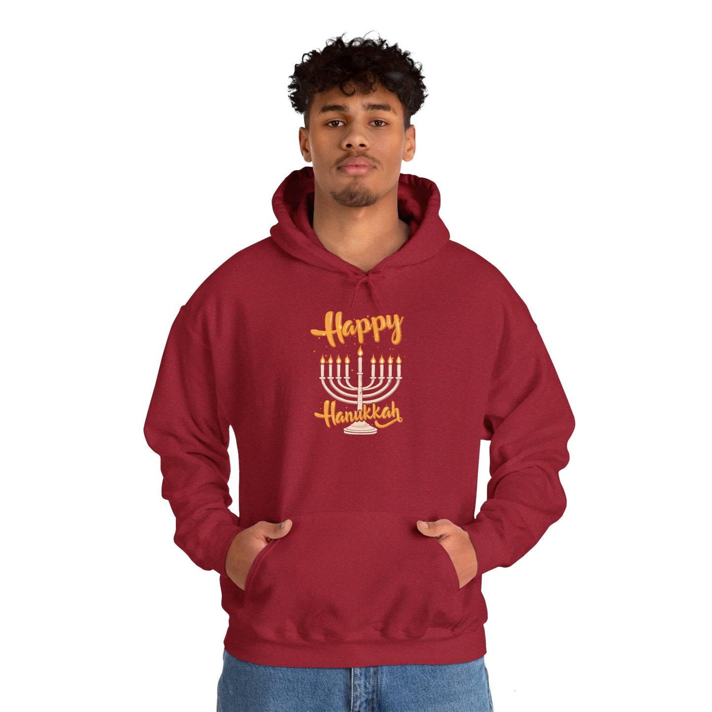 "Happy Hanukkah" Unisex Heavy Blend™ Hooded Sweatshirt