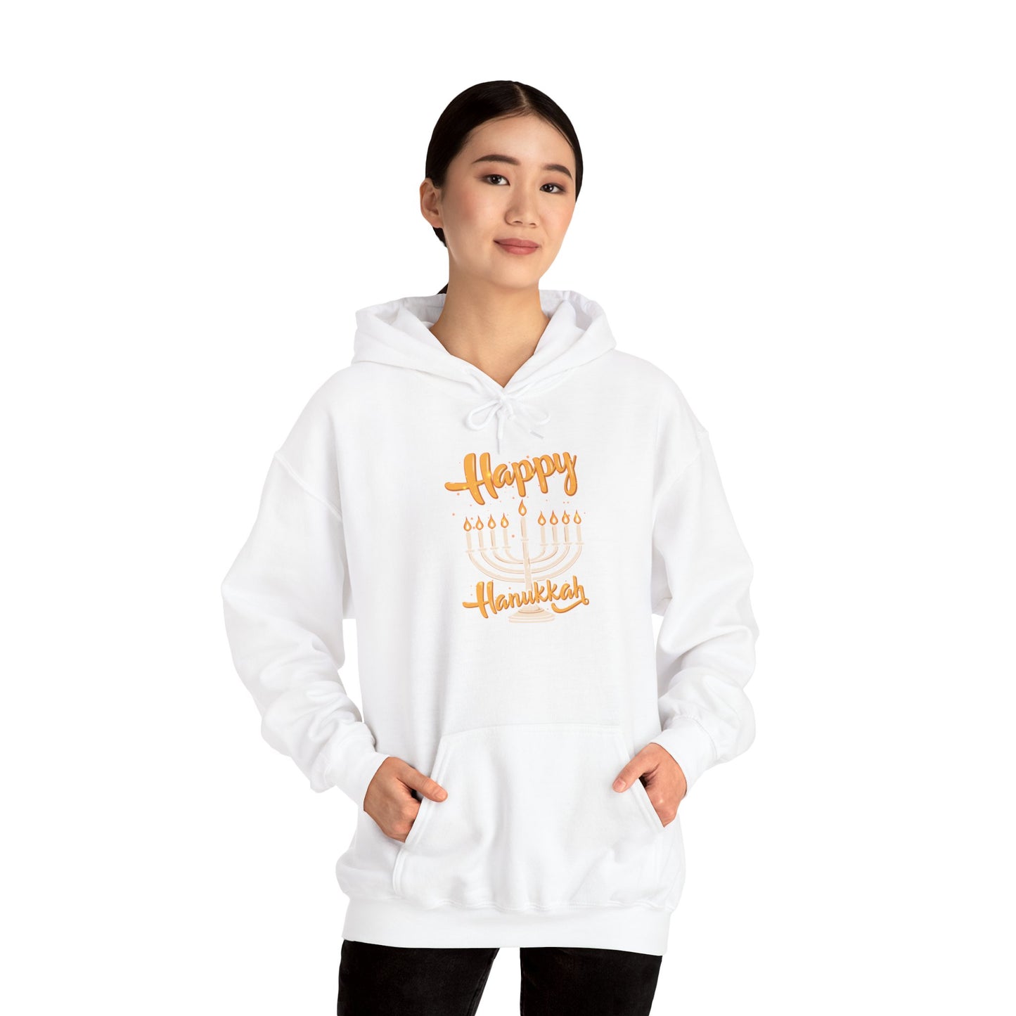 "Happy Hanukkah" Unisex Heavy Blend™ Hooded Sweatshirt