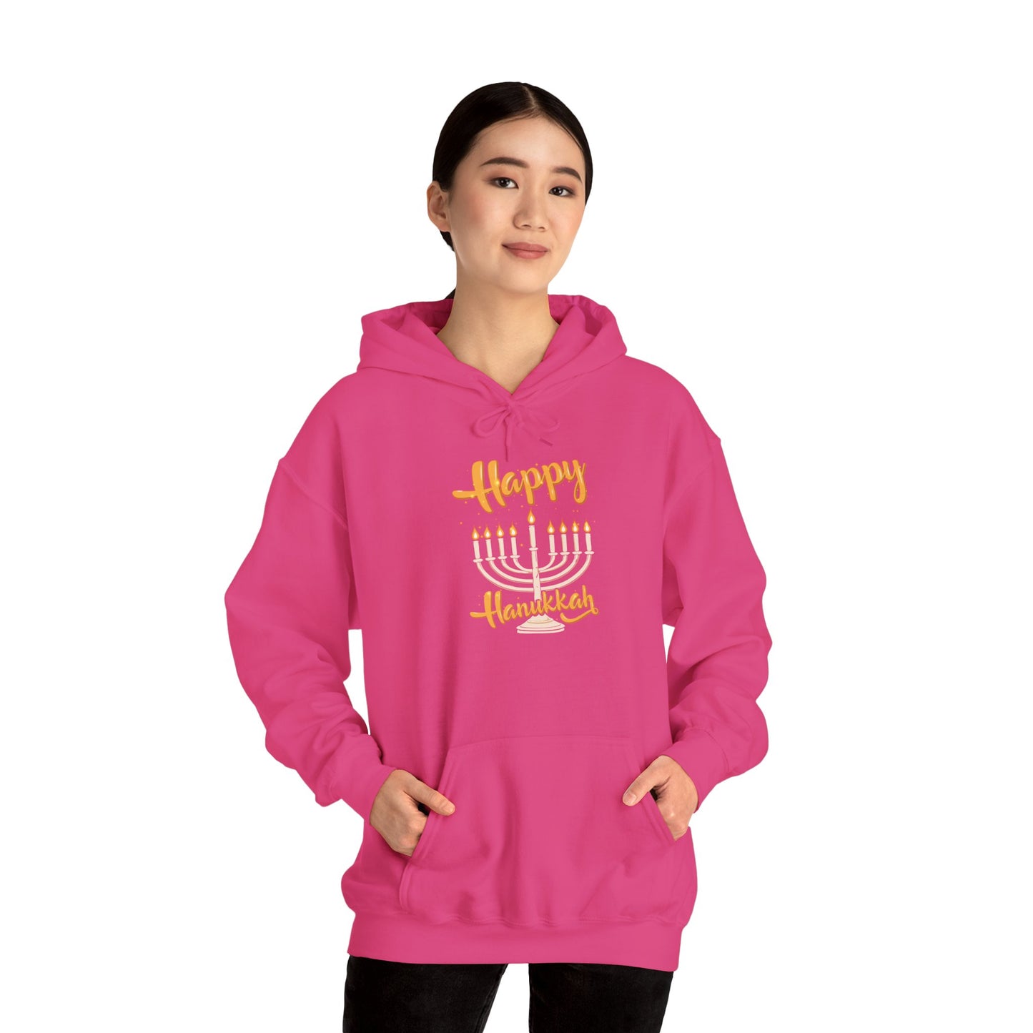 "Happy Hanukkah" Unisex Heavy Blend™ Hooded Sweatshirt