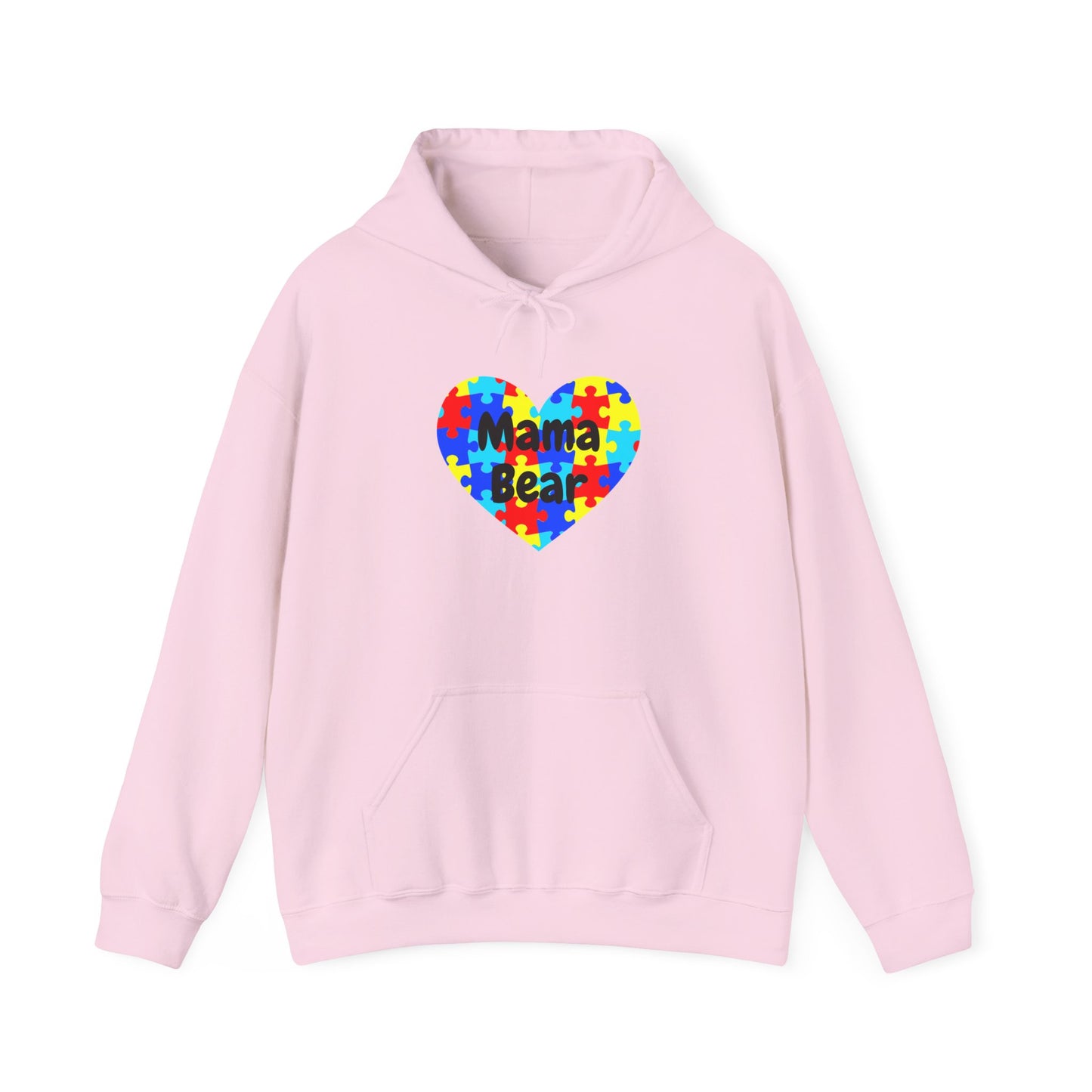 Mama Bear Autism Puzzle Heart Sweatshirt - Autism Awareness Mom Hoodie