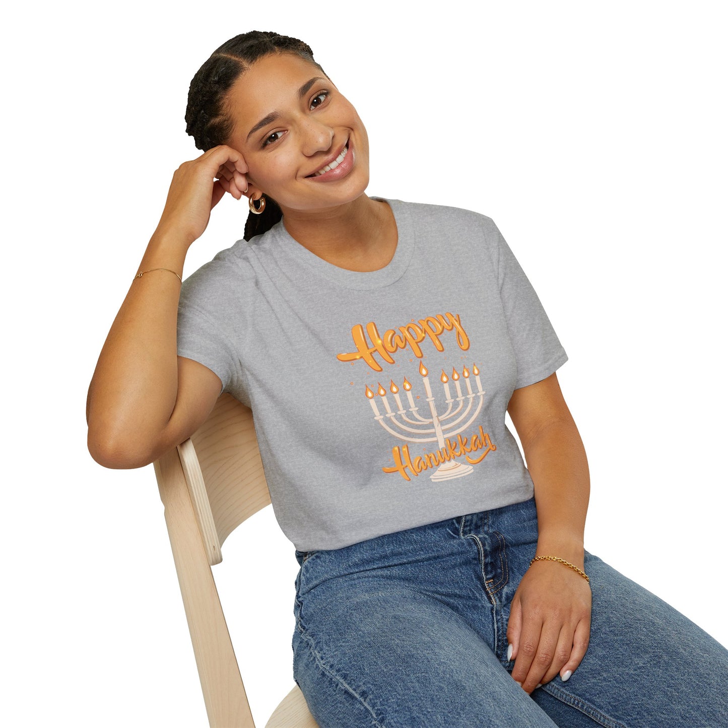 "Happy Hanukkah" Unisex Softstyle T-Shirt