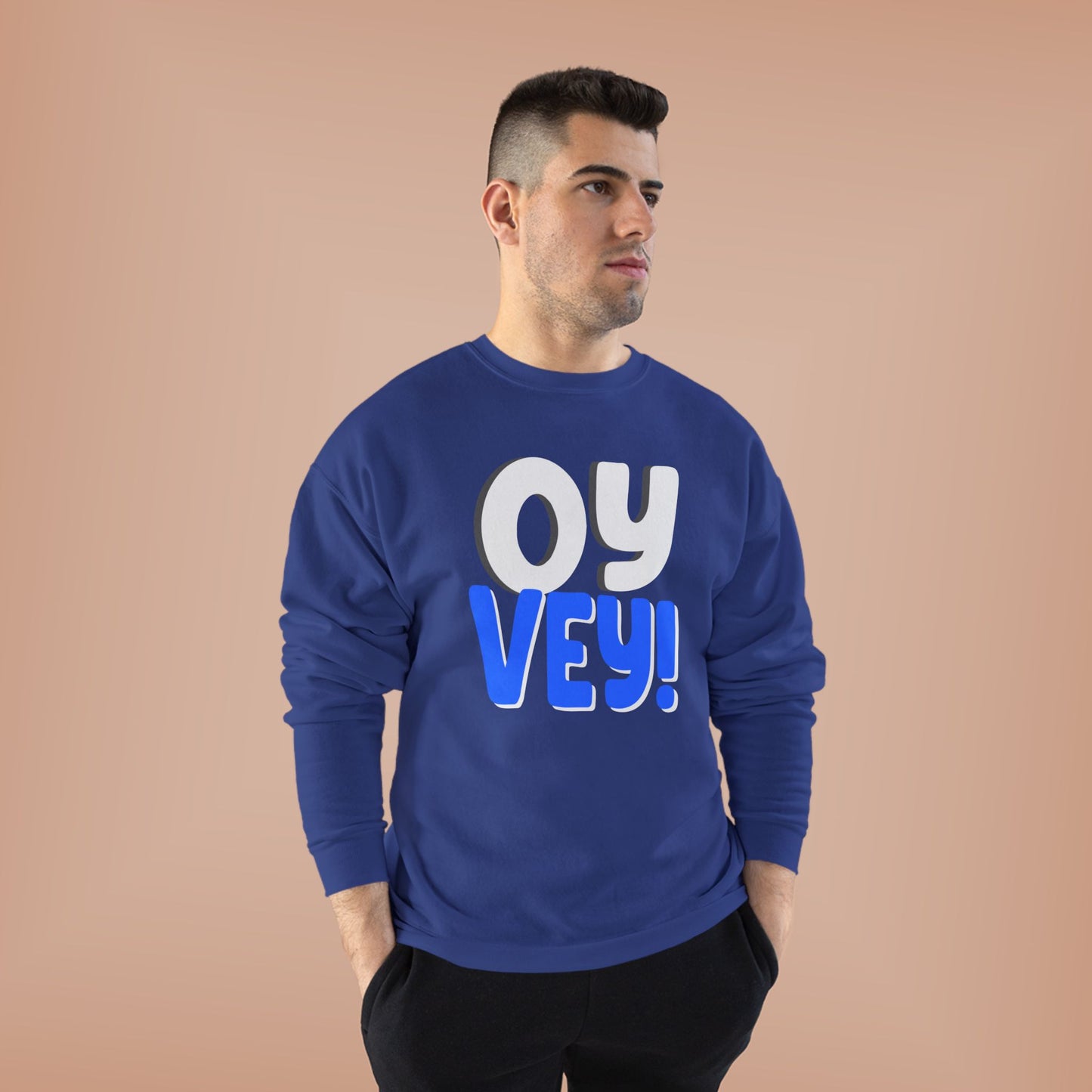 "OY VEY" Unisex EcoSmart® Crewneck Sweatshirt