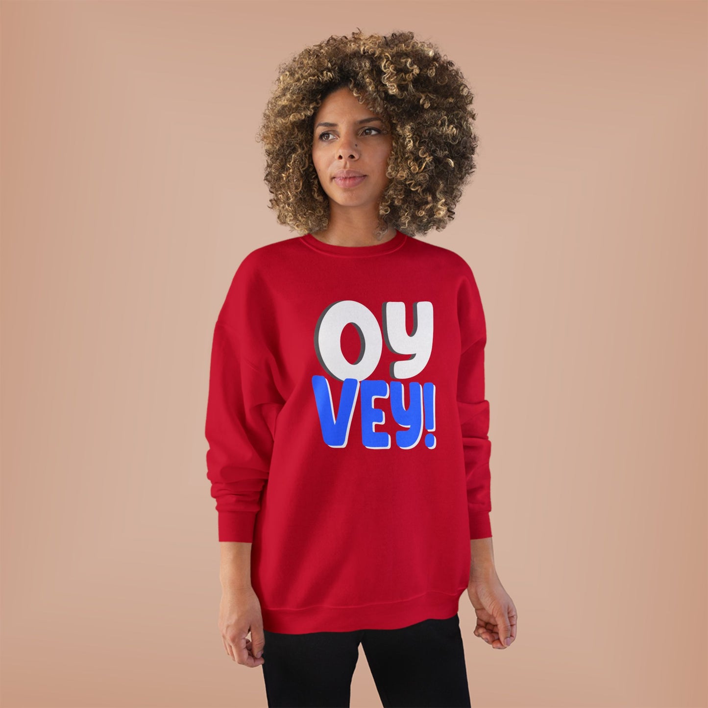 "OY VEY" Unisex EcoSmart® Crewneck Sweatshirt