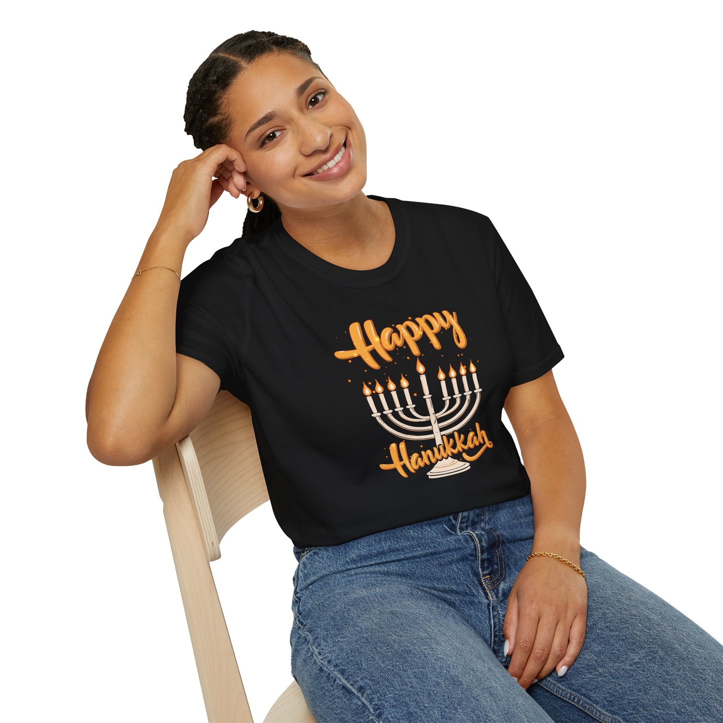 "Happy Hanukkah" Unisex Softstyle T-Shirt